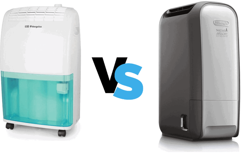 Deshumidificador compresor vs desecante Deumidificatore a compressore vs essiccanti