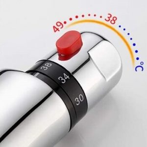 botón de seguridad grifo termostático