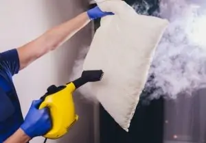 limpiar cojin con vaporeta